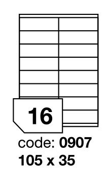 Etiketa 105x35mm/100ks, A4 bílá, Labels