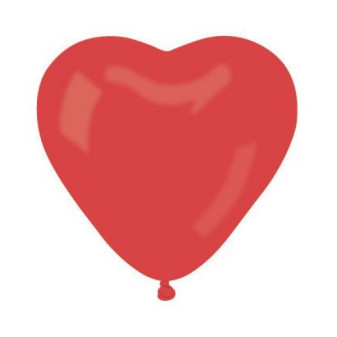 Balónky srdce červené 25cm balení 10ks nafukovací