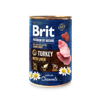 konzerva Brit Premium by Nature Turkey with Liver 800 g