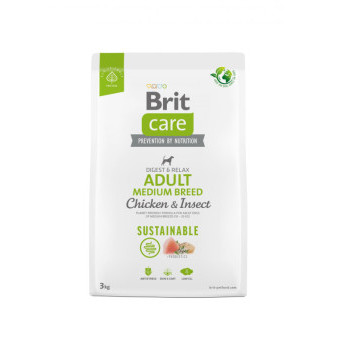 Brit Care Dog Sustainable Adult Medium Breed - chicken and insect, 3kg