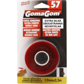 Lepící páska oboustranná Goma Gom 57, extra silná, 19x2,5 GG