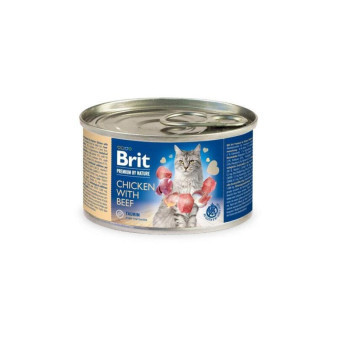 Brit Premium by Nature cat chicken with Beef 200g