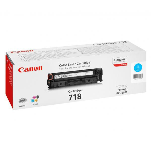 Canon originální toner CRG718, cyan, 2900str., 2661B002, Canon LBP-7200Cdn
