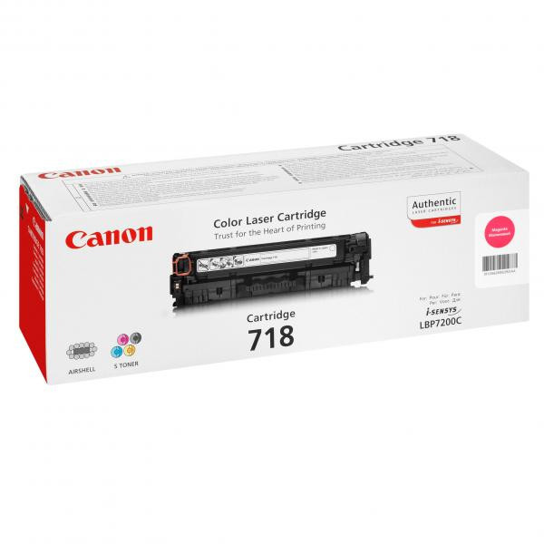 Canon originální toner CRG718, magenta, 2900str., 2660B002, 2660B011, Canon LBP-7200Cdn