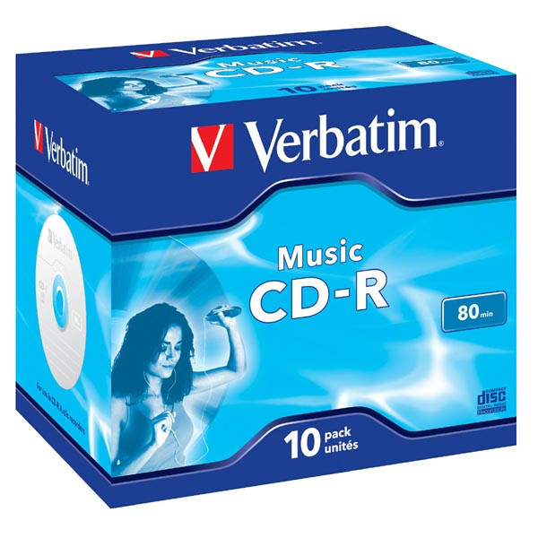 Verbatim CD-R, 43365, MusicLife PLUS, 10-pack, 700MB, 24x, 80min., 12cm, bez možnosti potisku, j