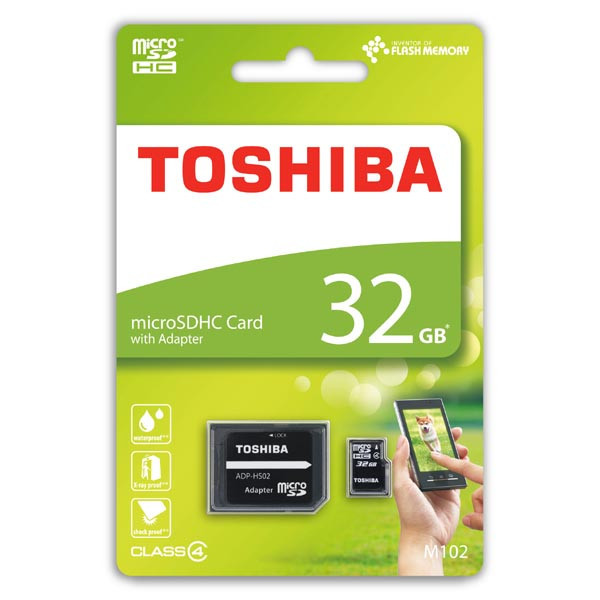 Toshiba paměťová karta M102, 32GB, micro SDXC, SDU32GSDHC4M102M2TR, Class 4, s adaptérem