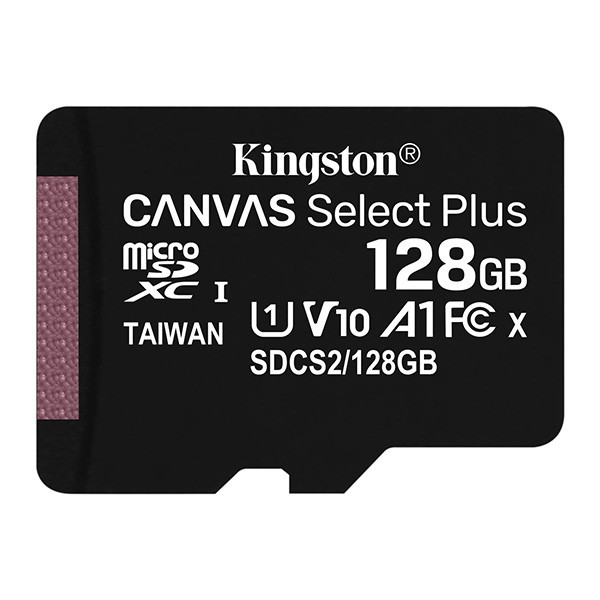 Kingston paměťová karta Canvas Select Plus, 128GB, micro SDXC, SDCS2/128GBSP, UHS-I U1 (Class 10