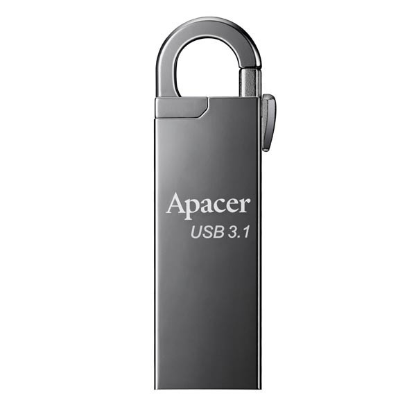 Apacer USB flash disk, USB 3.0 (3.2 Gen 1), 32GB, AH15A, stříbrný, AP32GAH15AA-1, USB A, s karab