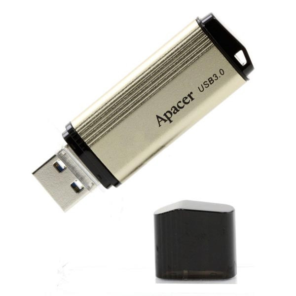 Apacer USB flash disk, USB 3.0 (3.2 Gen 1), 32GB, AH353, zlatý, AP32GAH353C-1, USB A, s krytkou