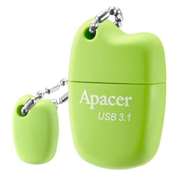 Apacer USB flash disk, USB 3.0 (3.2 Gen 1), 64GB, AH159, zelený, AP64GAH159G-1, USB A, s krytkou