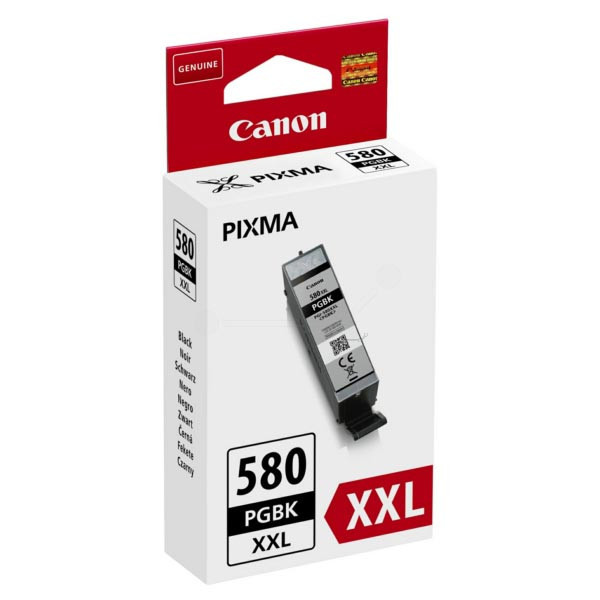 Canon originální ink PGI-580PGBK XXL, black, 25.7ml, 1970C001, very high capacity, Canon PIXMA T