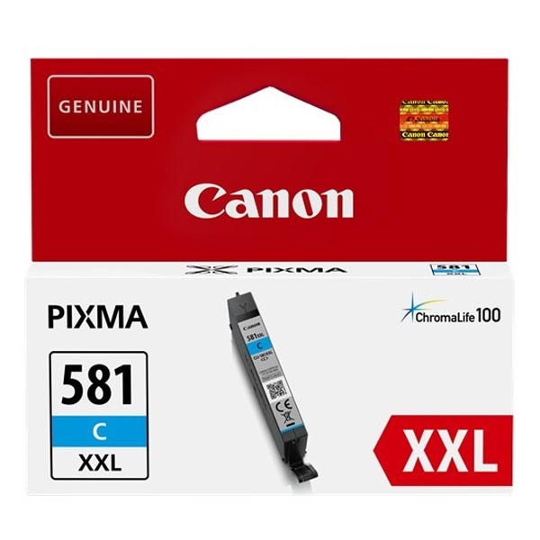 Canon originální ink CLI-581C XXL, cyan, 11.7ml, 1995C001, very high capacity, Canon PIXMA TR755