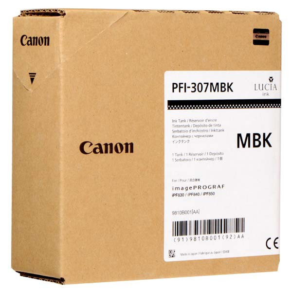 Canon originální ink PFI307MB, matte black, 330ml, 9810B001, Canon iPF-830, 840, 850