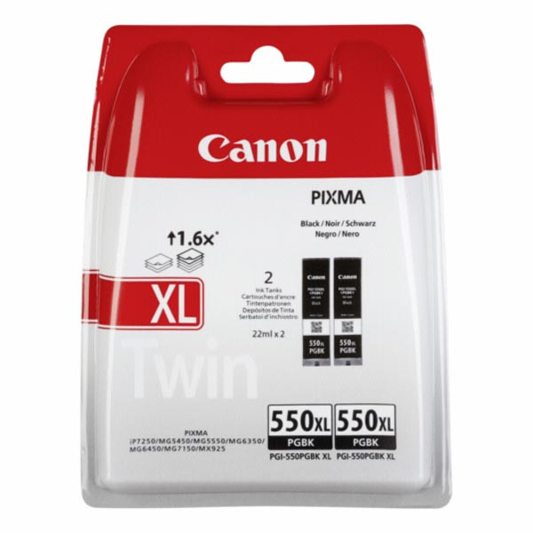 Canon originální ink XL 6431B005, black, blistr s ochranou, 2x22ml, Canon MAXIFY MG6650, PIXMA i