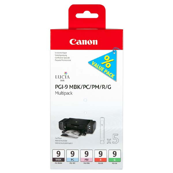 Canon originální ink PGI9, MBKCM/R/G, 1033B013, Canon iP9500