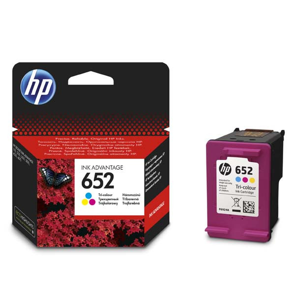 HP originální ink F6V24AE, HP 652, color, blistr, 200str., HP Deskjet IA 4535, 4675, 1115, 2135,