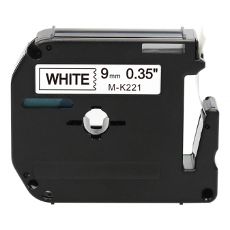 Alternativní páska Brother MK-221, 9mm x 8m, černý tisk / bílý podklad