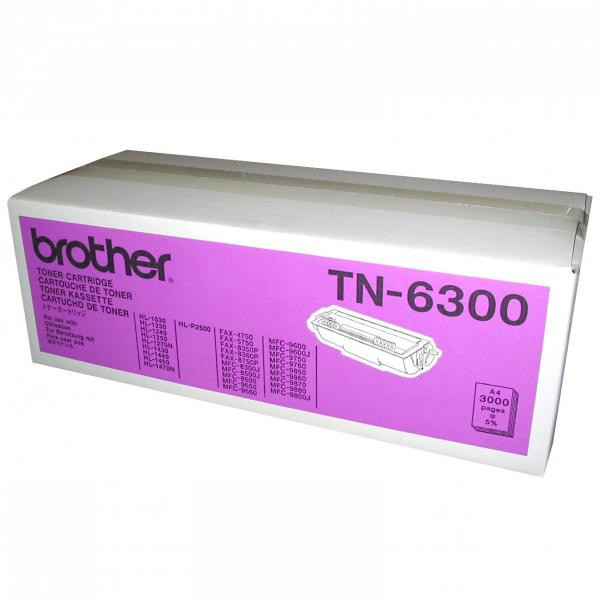 Brother originální toner TN6300, black, 3000str., Brother HL-1240, 1250, 1270N, 1440, MFC-9650,