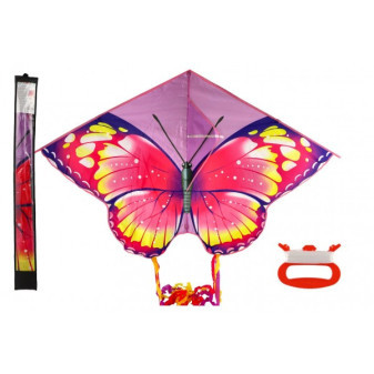 Drak létající motýl nylon 145x97cm v látkovém sáčku 11x100x2cm