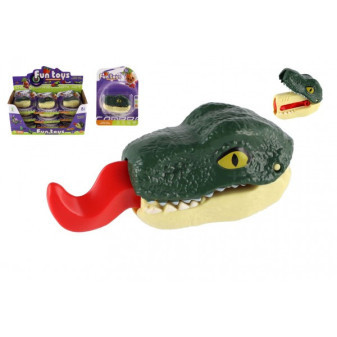 Dinosaurus hlava plast 9cm na kartě 12ks v boxu