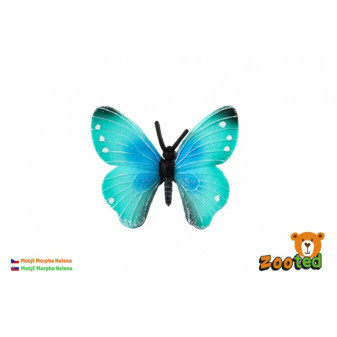 Motýl tropický Morpho Helena zooted plast 7cm v sáčku