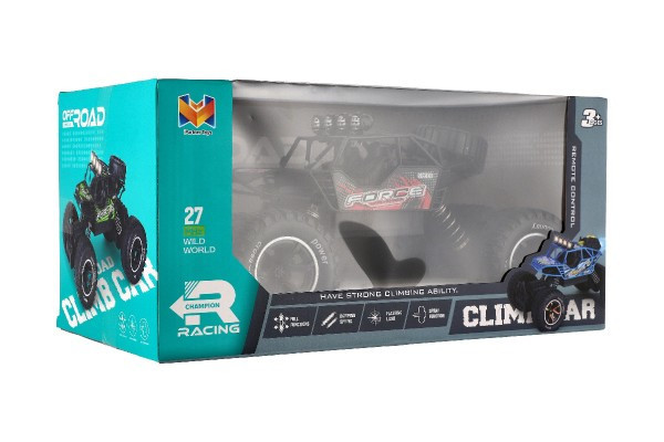 Auto RC Off-Road vypouštějící páru plast 26cm 27MHz dobíjecí pack+baterie se světlem červené v k