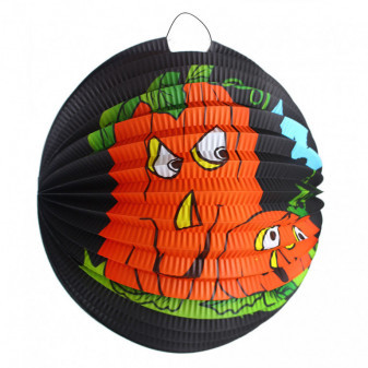 Lampion černý Halloween dýně 25 cm