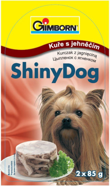 ShinyDog konzerva kuřecí+jehněčí 2x85g