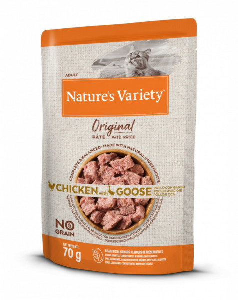 Kapsička Nature´s variety original pro kočky s kuřecím a husou 70g