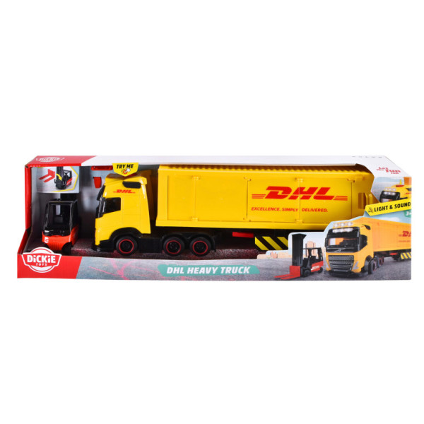 DHL nákladní auto Volvo FH 16 s vysokozdvižným vozíkem 35 cm