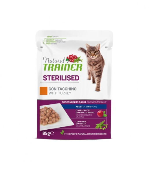 Kapsička Trainer Natural CAT SP. STER. krocan  85g