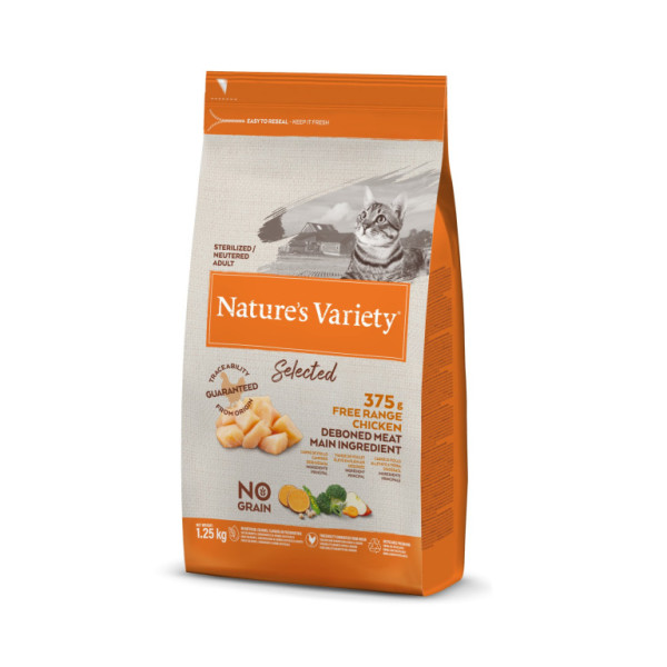 Nature´s variety selected pro kastrované kočky s kuřecím 1,25kg