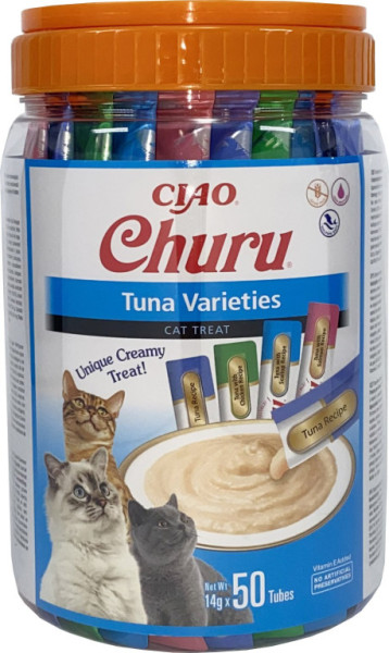 Churu cat masové pyré mix - tuňák 700g