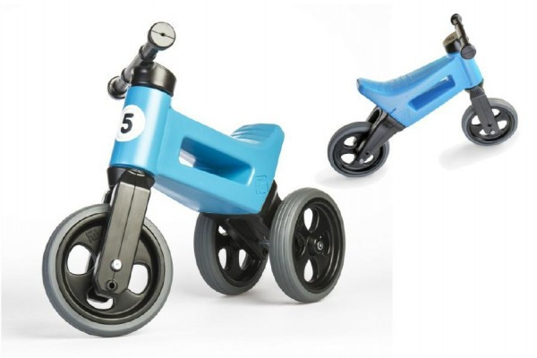 Odrážedlo FUNNY WHEELS Rider Sport modré 2v1, výška sedla 28/30cm nosnost 25kg 18m+ v sáčku