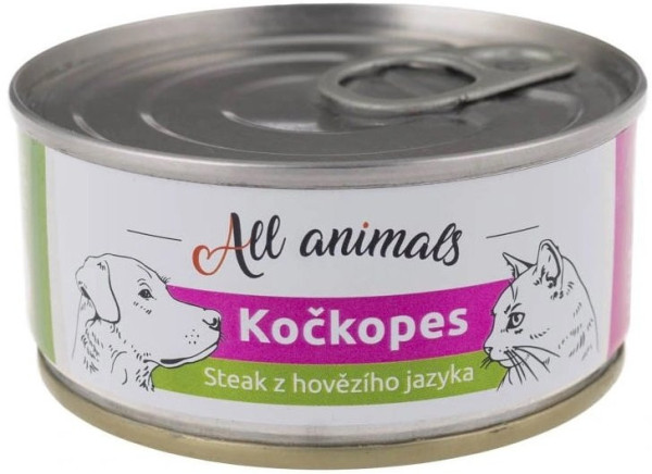 Kočkopes STEAK z hovězího jazyka 100g