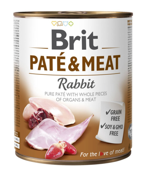 konzerva Brit Pate & Meat Rabbit 800 g