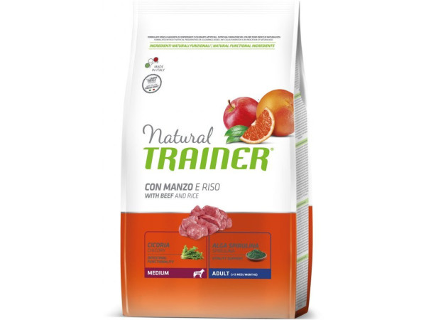 TRAINER Natural Medium Adult hovězí a ryže 12kg