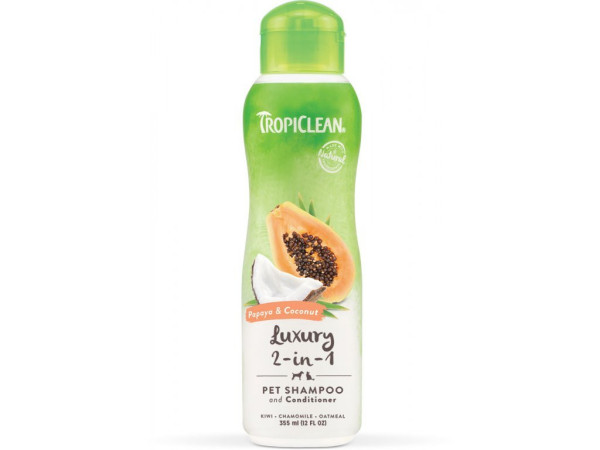 TROPICLEAN šampón papaja a kokos 355ml