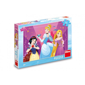 Puzzle Disney Odvážné princezny 24 dílků 26x18cm v krabici 27x19x4cm