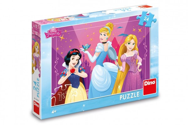 Puzzle Disney Odvážné princezny 24 dílků 26x18cm v krabici 27x19x4cm