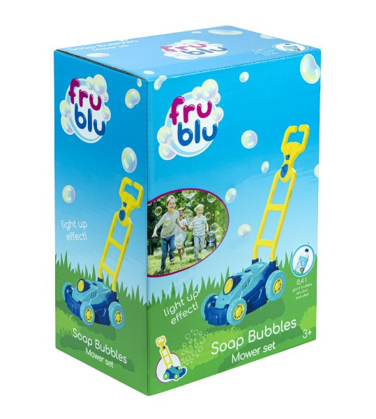 Bublifuk FRU BLU sekačka plast sada na výrobu mýdlových bublin+náplň 0,4L na bat. v krab. 20x28x