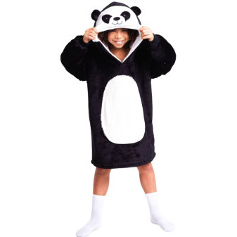 Cozy Noxxiez CH326 Panda - hřejivá televizní mikinová deka s kapucí pro děti 7 - 12 let