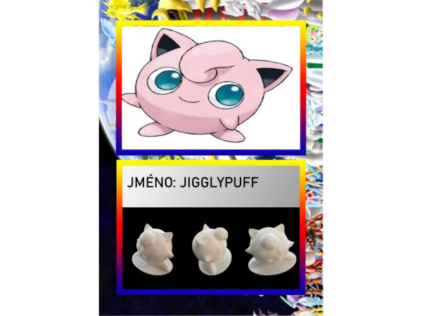 3D figurka pokemona: JigglyPuff Hráčská karta