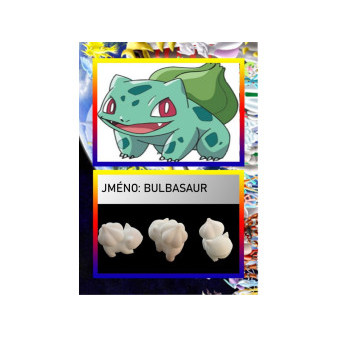 Figurka Bulbasaur + karta - 3D postavička