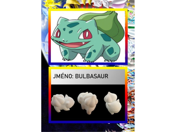 Figurka Bulbasaur + karta - 3D postavička