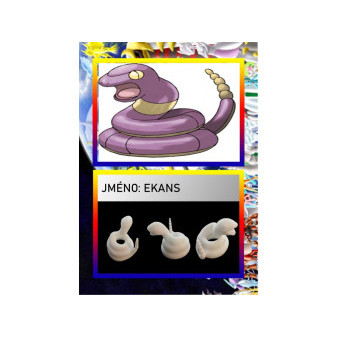 Figurka Ekans + karta - 3D postavička