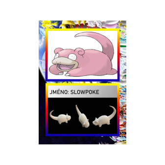 3D figurka pokemona: Slowpoke Hráčská karta