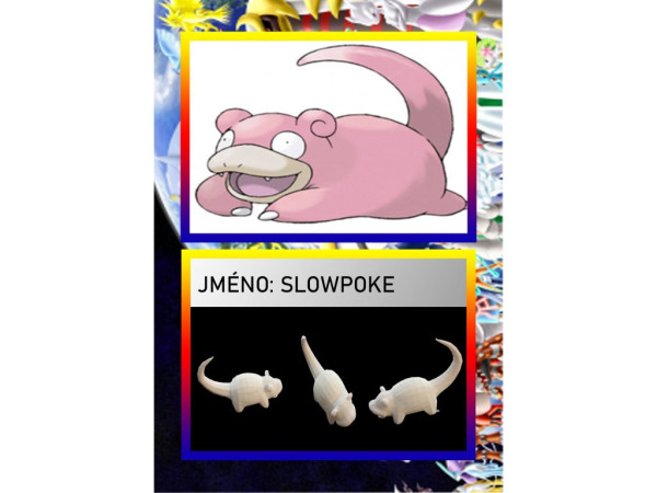 3D figurka pokemona: Slowpoke Hráčská karta