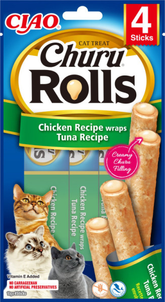 Churu cat Rolls - kuře, tuňák 40g