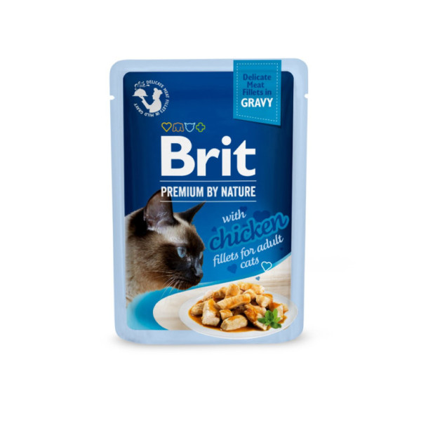 Brit Premium Cat Delicate Fillets in Gravy with Chicken 85 g